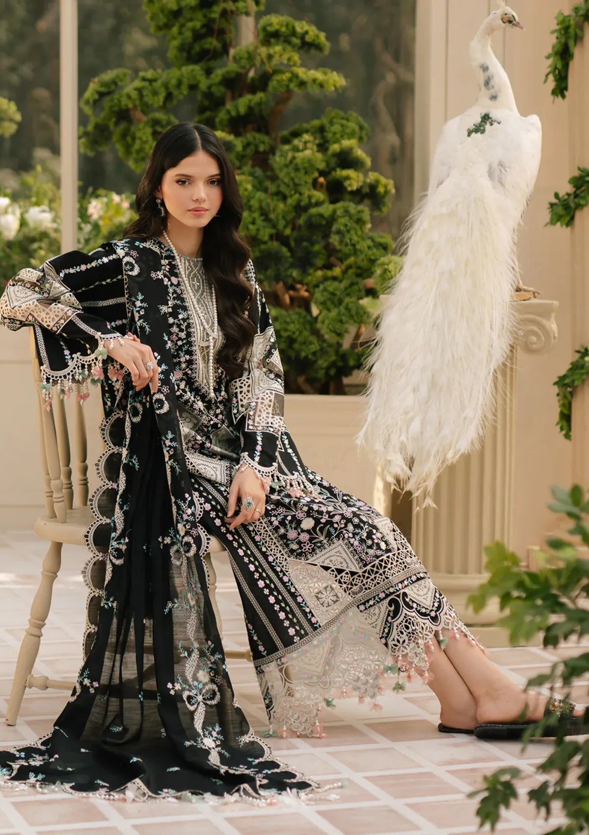 Bin Ilyas 3Pc - Lawn Unstitched Freesia Embroidery - 703