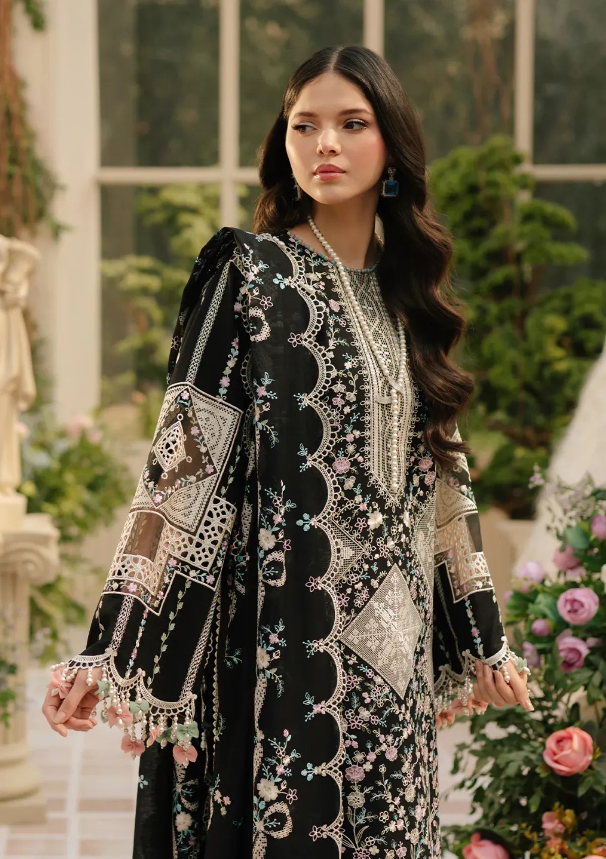 Bin Ilyas 3Pc - Lawn Unstitched Freesia Embroidery - 703