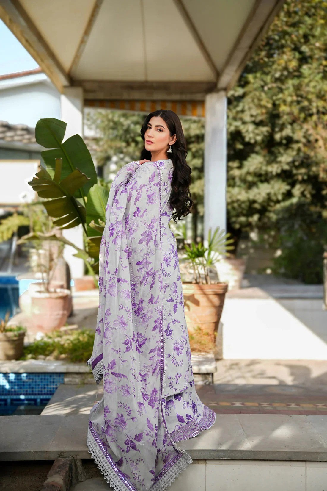 PRINTED LAWN EMBROIDERY UNSTITCH DRESS 3 PIECE-V518