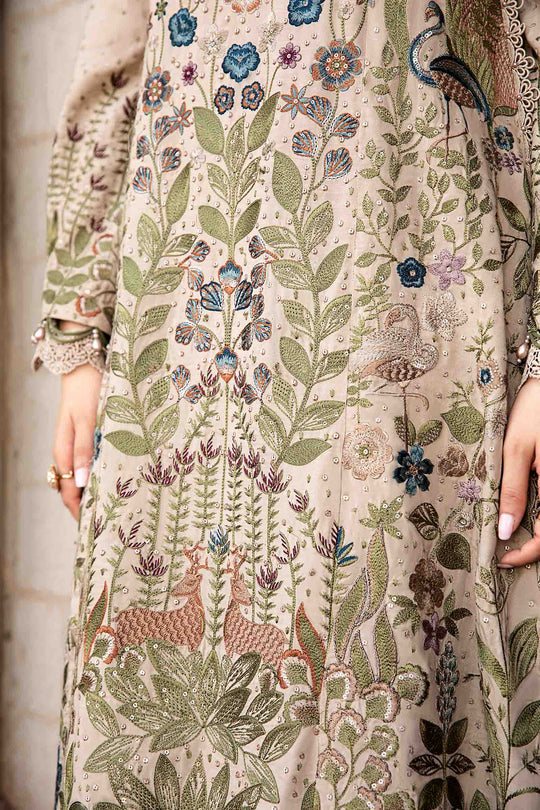 3PC - Maria B Lawn Embroidered Shirt With Digital Printed Monark Duppata A669