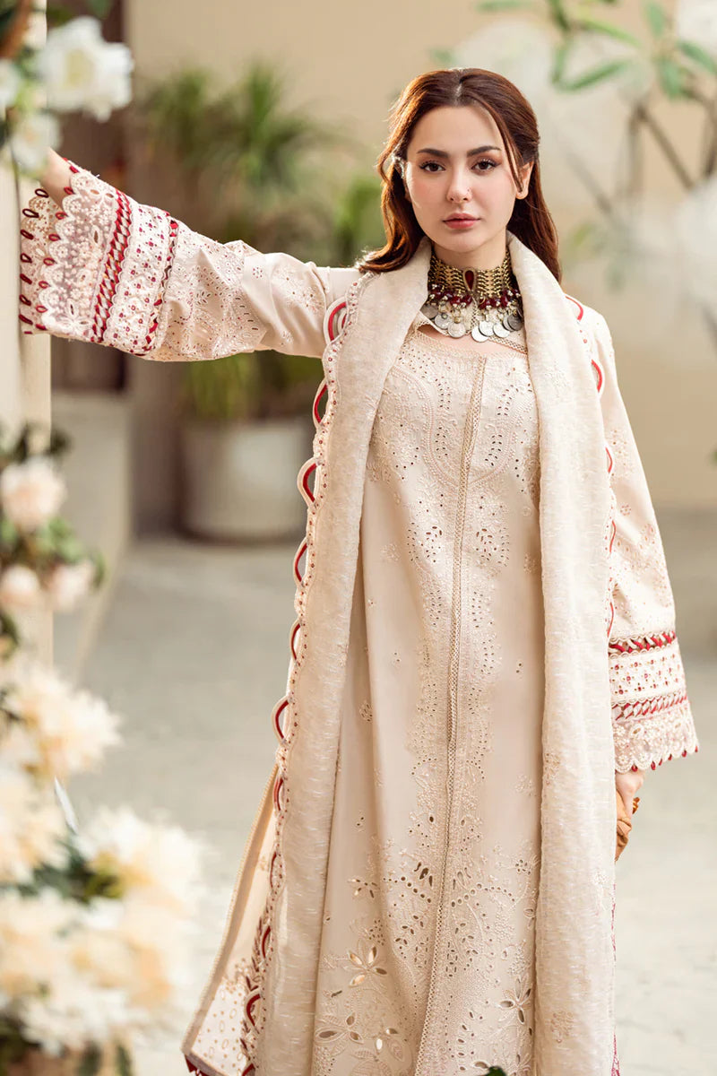 3PC - Embroidered Lawn Shirt with Embroidered Cotton Net Dupatta - QL 2660
