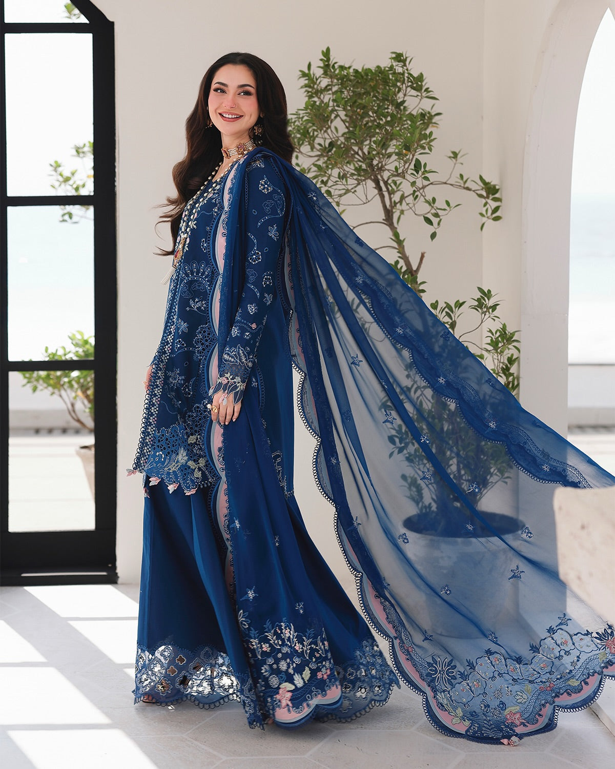 Qalamkar - Sahil Luxury Lawn Embrioidered Eid Collection - A713