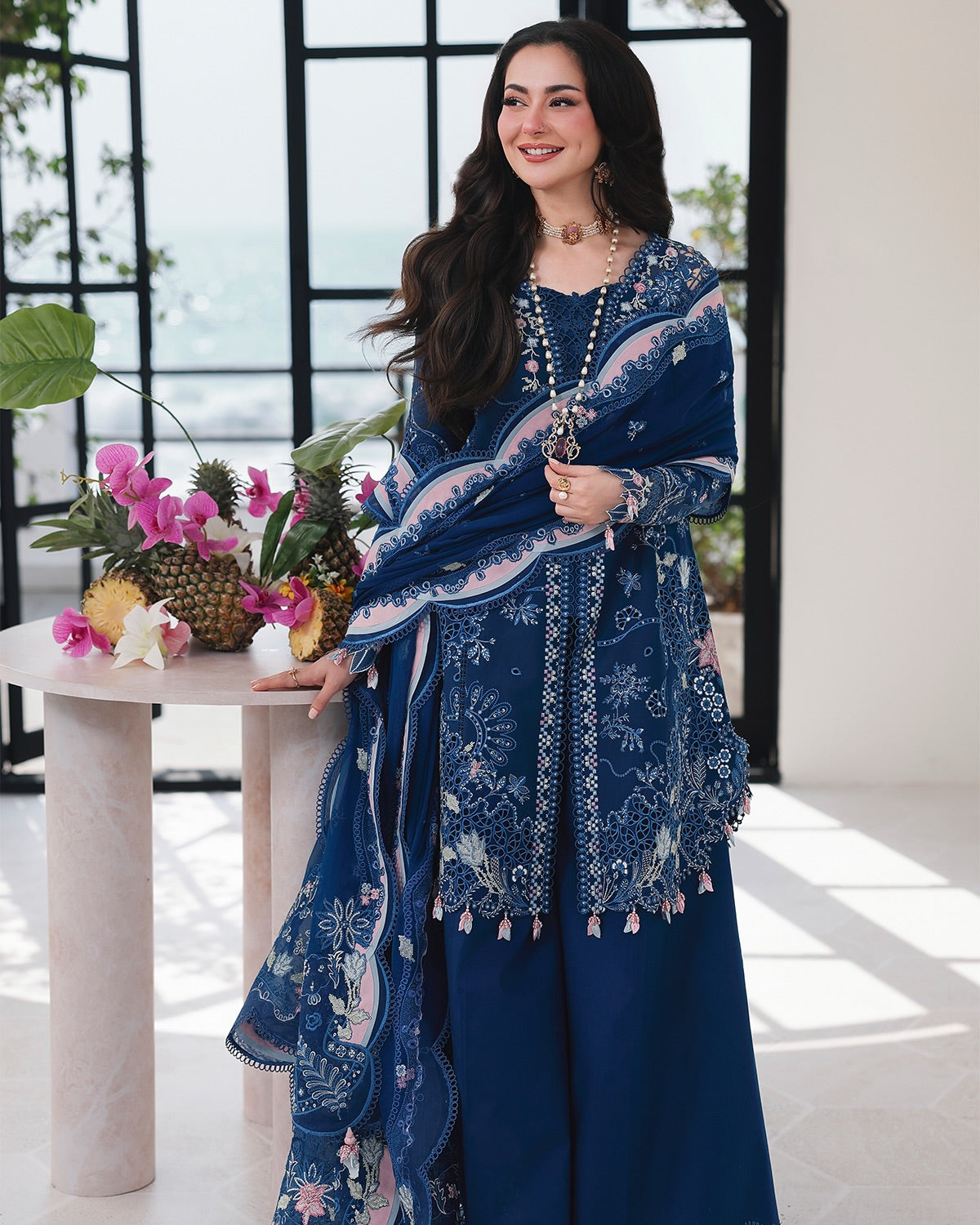 Qalamkar - Sahil Luxury Lawn Embrioidered Eid Collection - A713