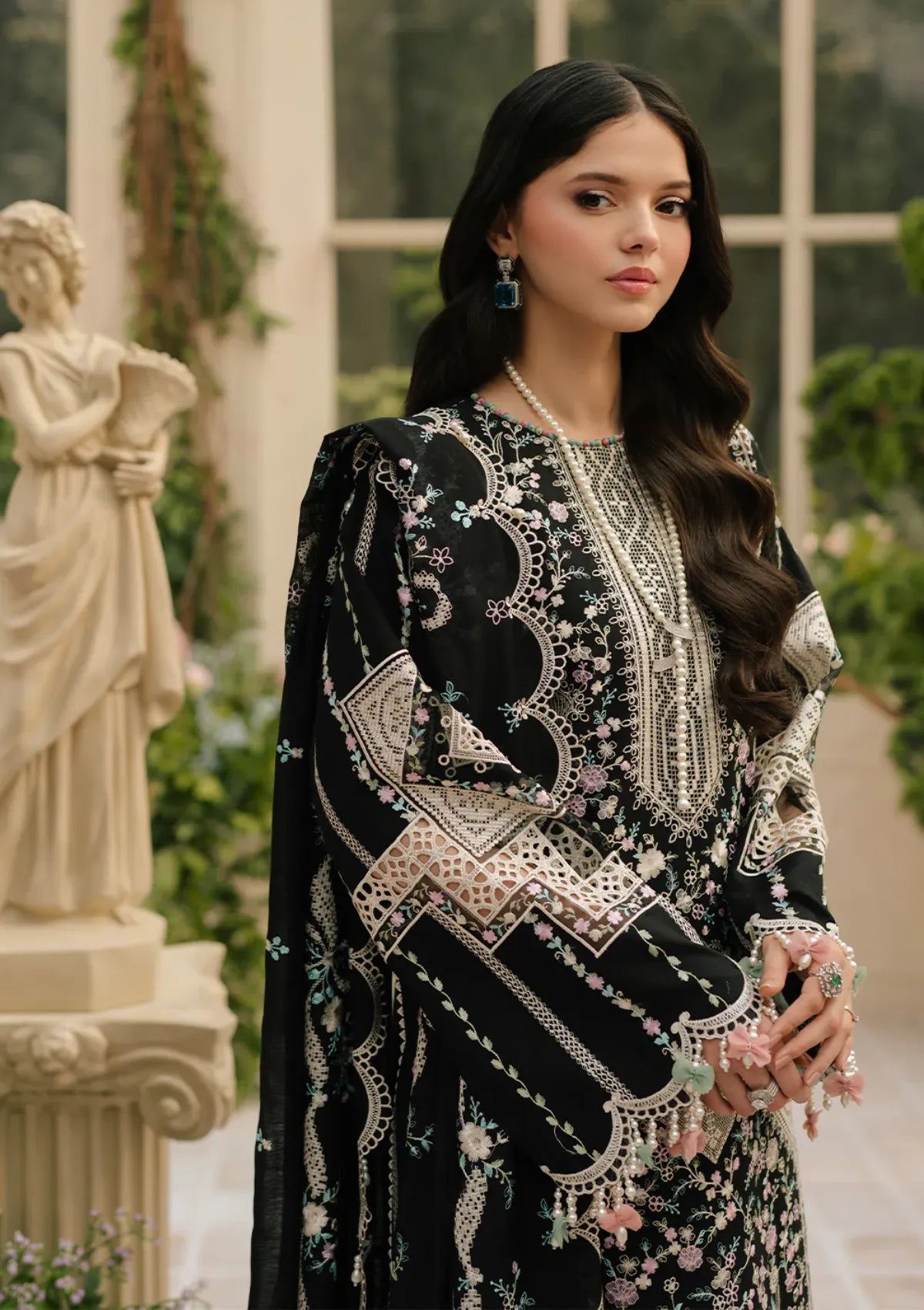 Bin Ilyas 3Pc - Lawn Unstitched Freesia Embroidery - 703