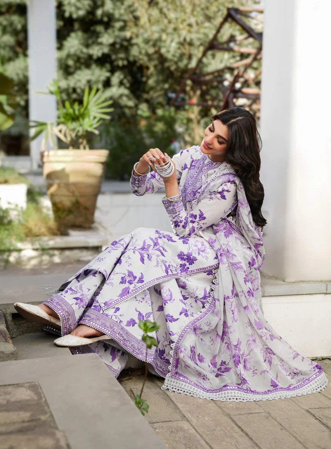 PRINTED LAWN EMBROIDERY UNSTITCH DRESS 3 PIECE-V518