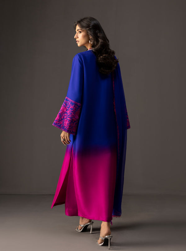 3 Piece Unstitched Embroidered and Printed SIlk Suit 230