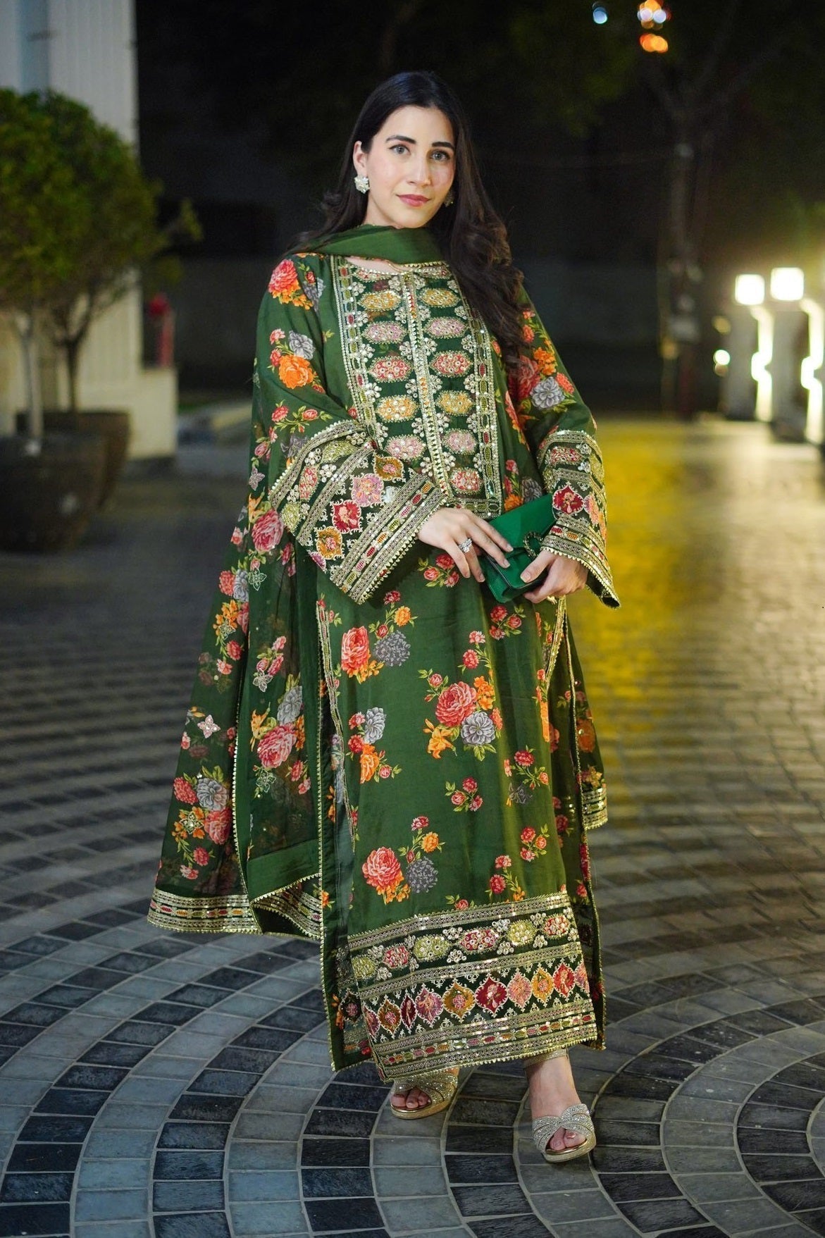 Aneelas Luxury Silk 3 Piece Unstitched 262
