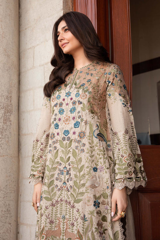 Lawn Embroidered Shirt with Digital Printed jacquard Dupatta A669
