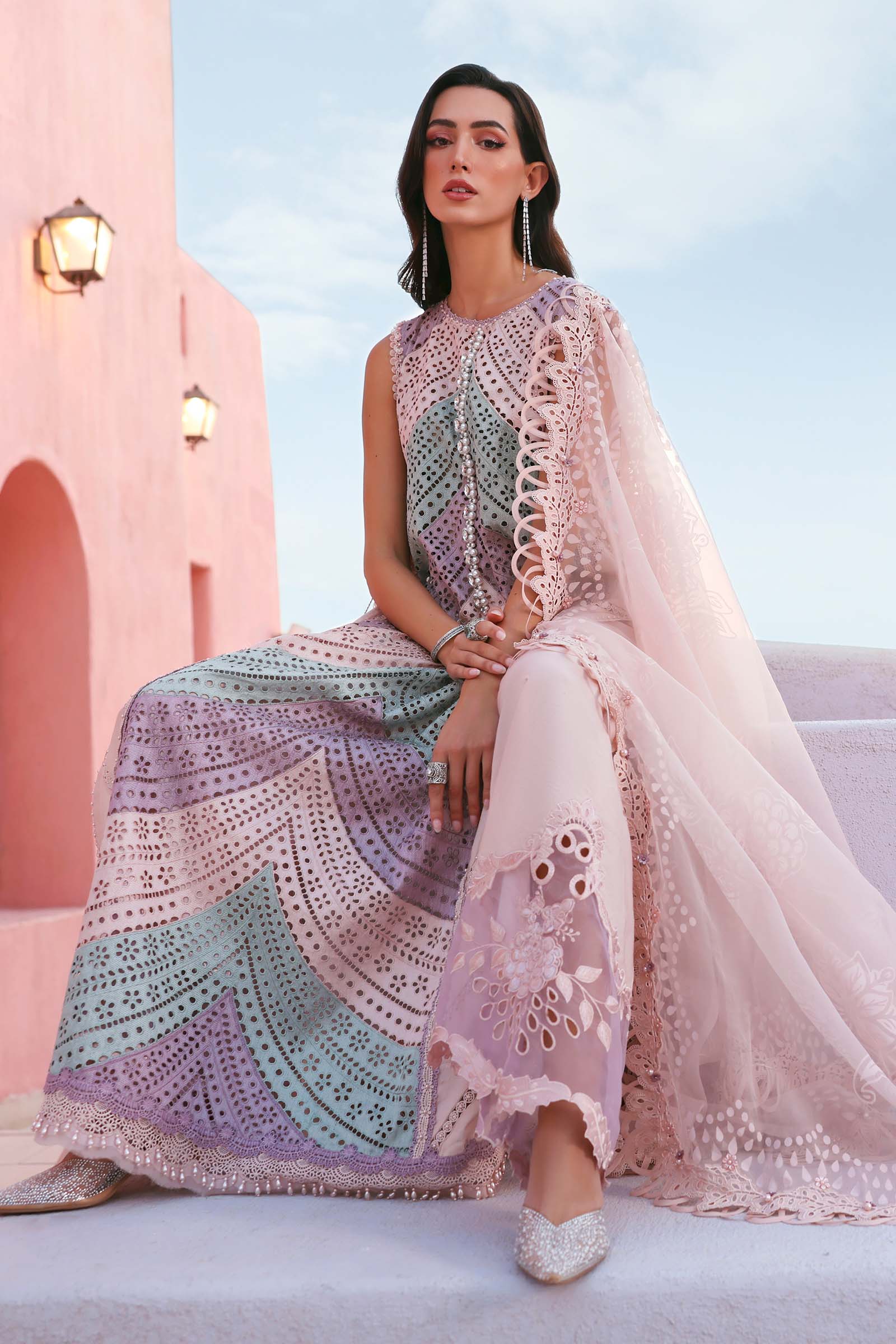 Maria.B - 3 Piece Unstitched Embroidered Lawn Suit - 717