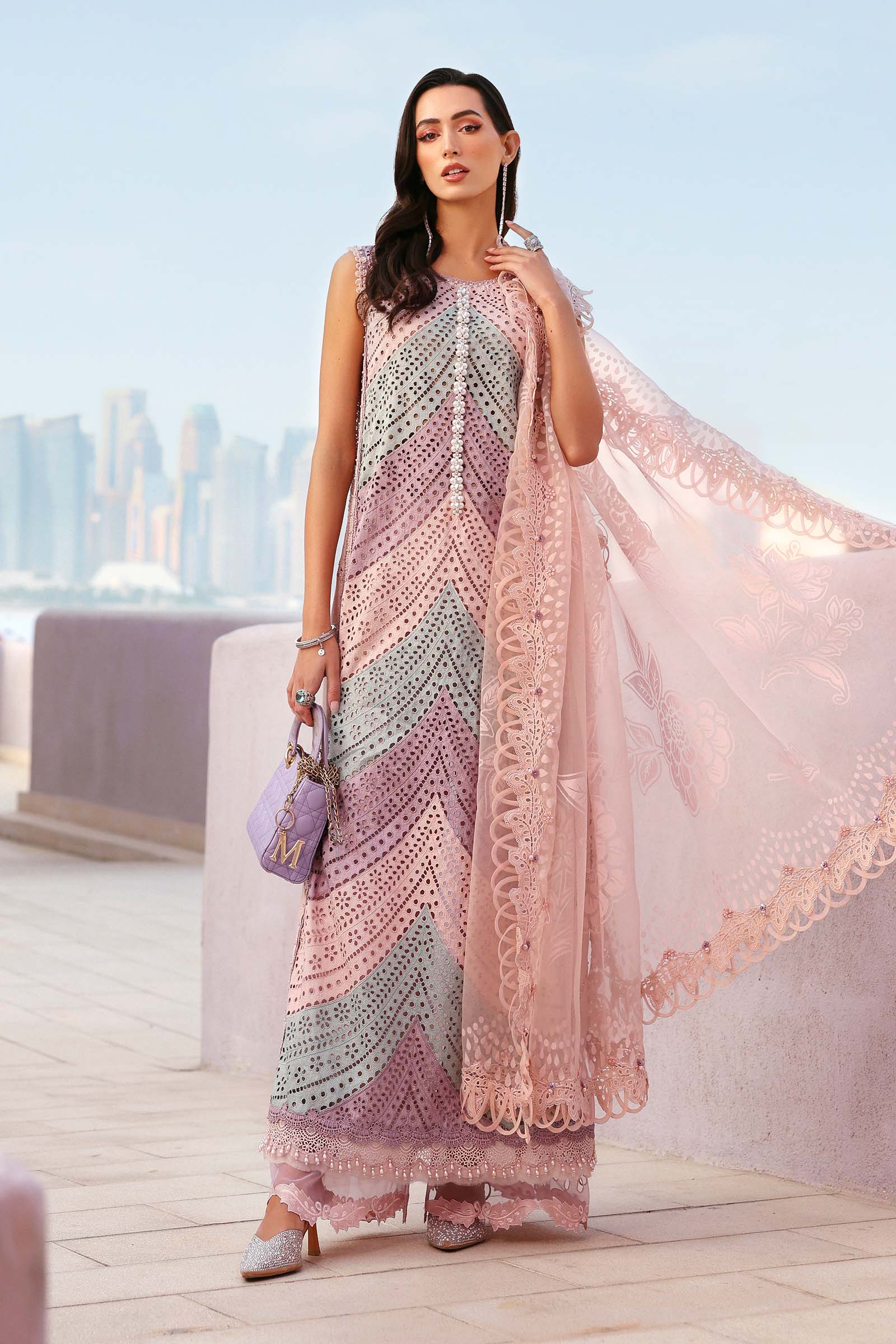 Maria.B - 3 Piece Unstitched Embroidered Lawn Suit - 717