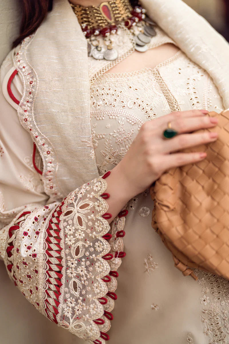 3PC - Embroidered Lawn Shirt with Embroidered Cotton Net Dupatta - QL 2660