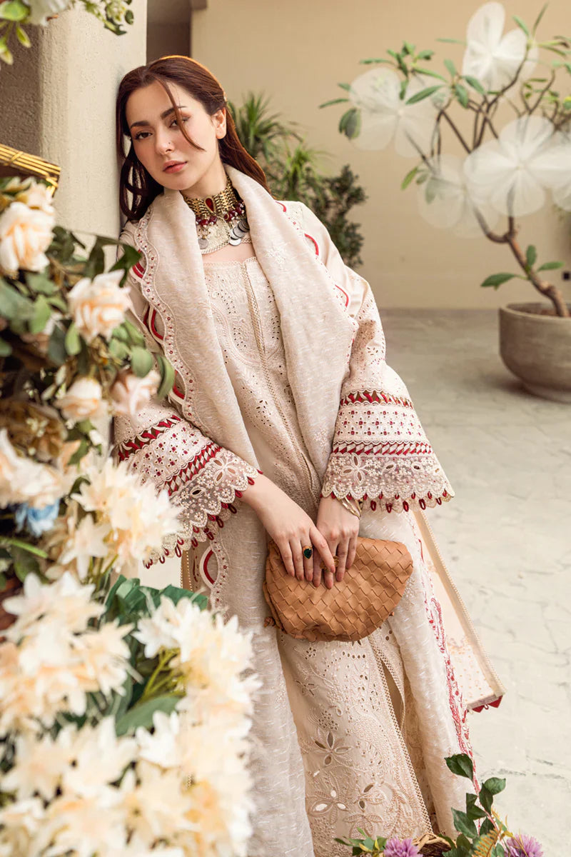 3PC - Embroidered Lawn Shirt with Embroidered Cotton Net Dupatta - QL 2660