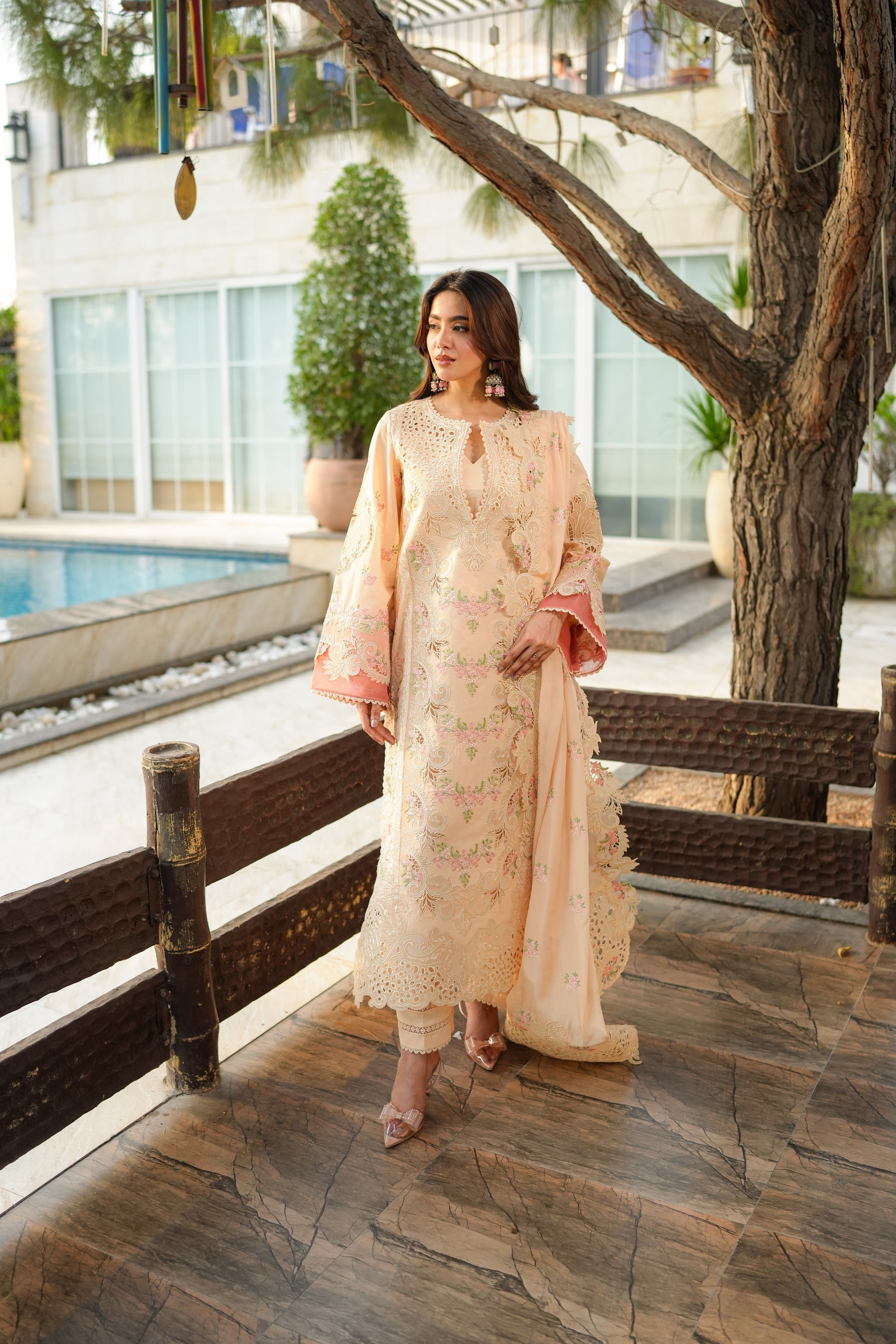 Aneelas - 3pc Embroidered Unstitched Signature Lawn - A3631