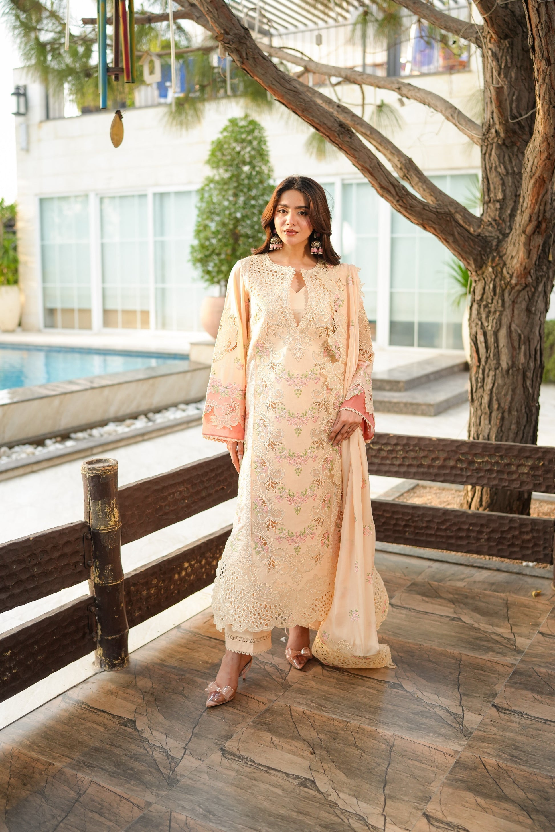 Aneelas - 3pc Embroidered Unstitched Signature Lawn - A3631