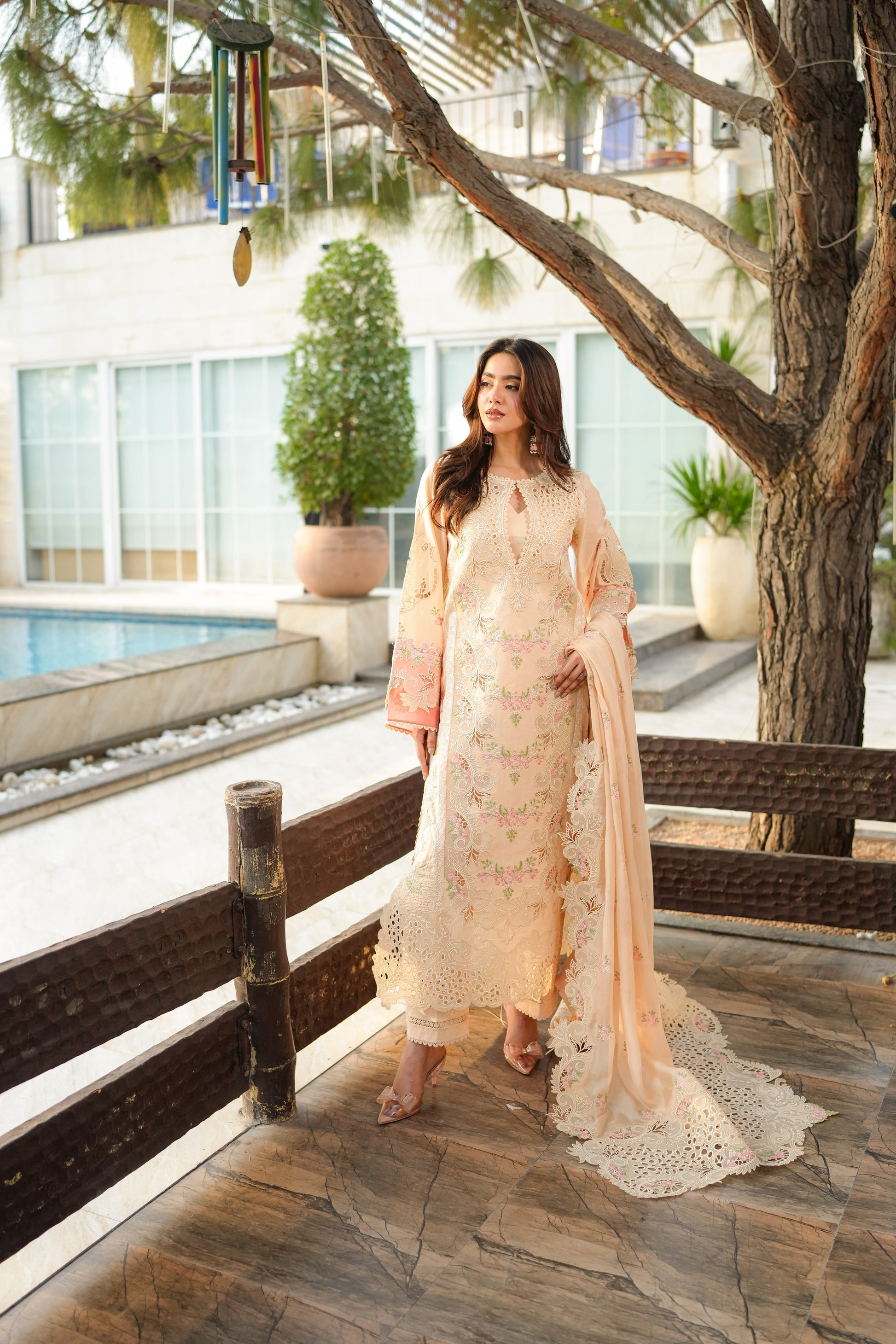 Aneelas - 3pc Embroidered Unstitched Signature Lawn - A3631