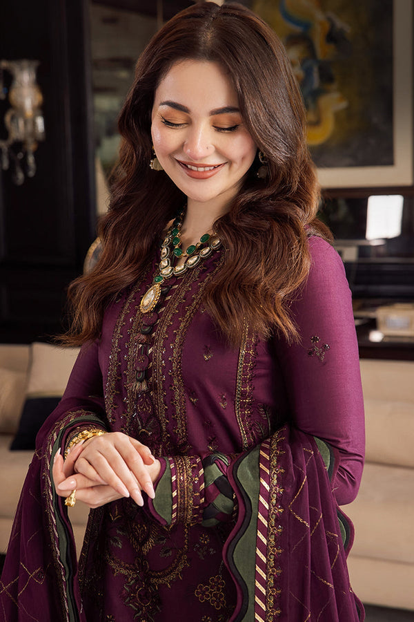 3PC - LAWN Embroidered With Chiffon Embroidered Dupatta - A668