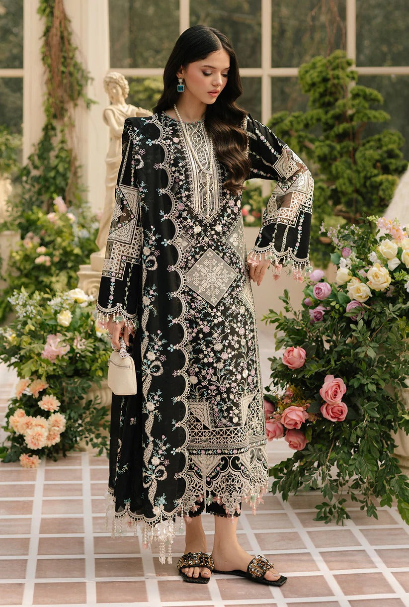 Bin Ilyas 3Pc - Lawn Unstitched Freesia Embroidery - 703
