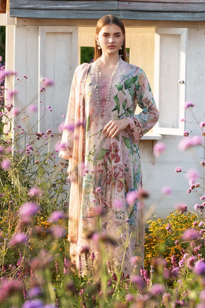 3 Pc Maria B lawn Printed Suit 525
