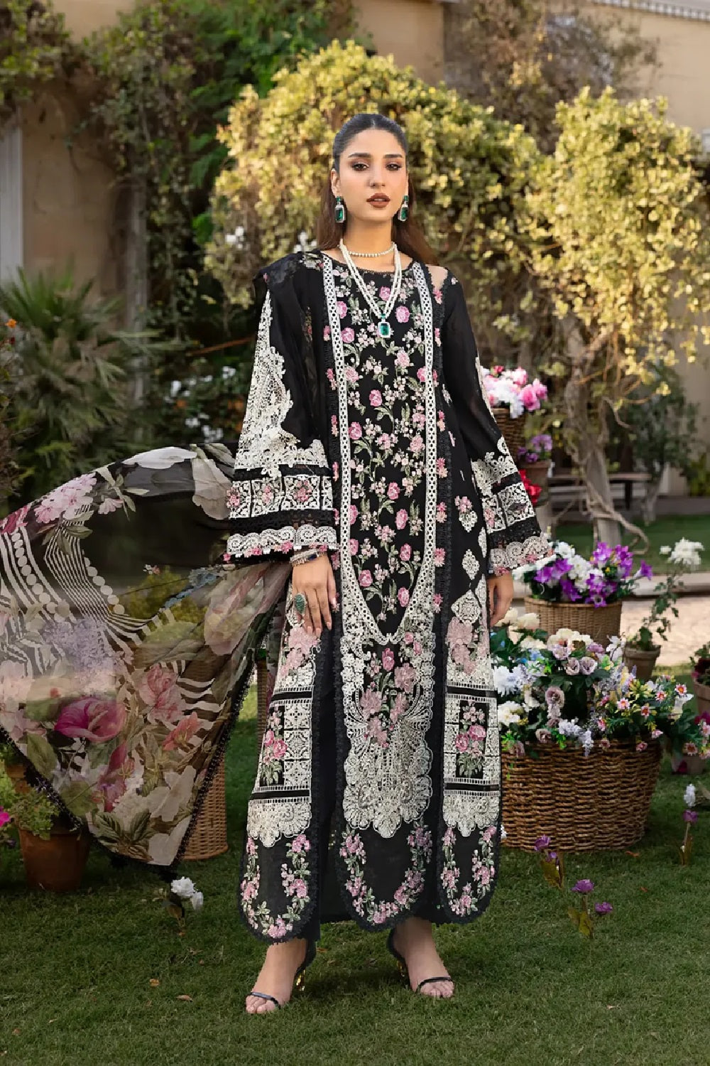 Elaf Premium - 3Pc Luxury Lawn Edition - Chifoon Printed Dupata - 702