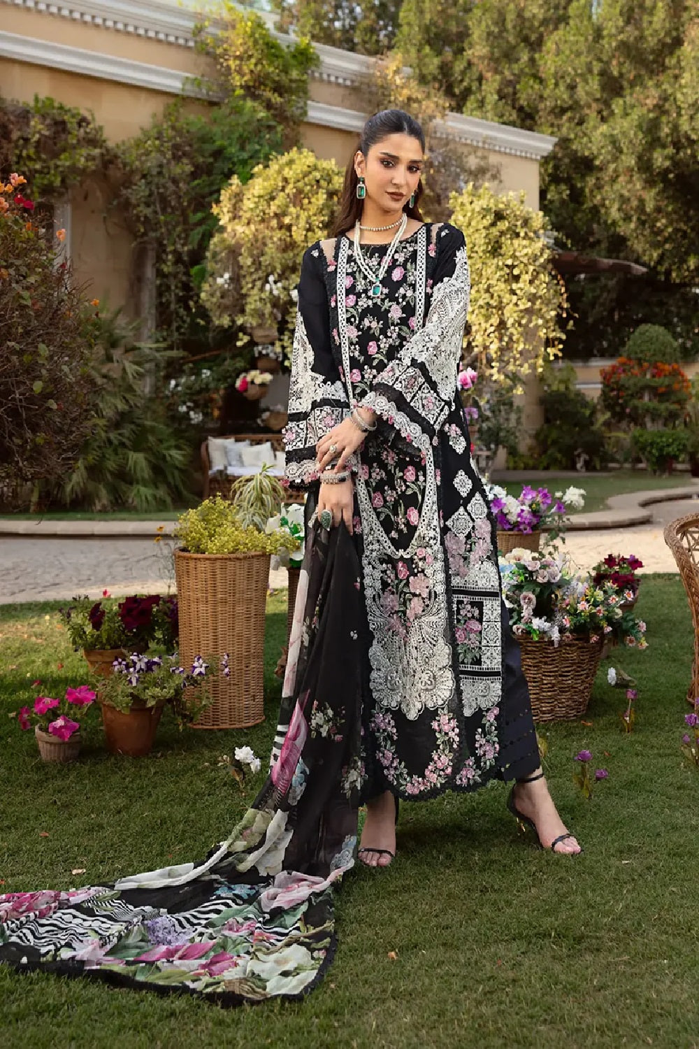 Elaf Premium - 3Pc Luxury Lawn Edition - Chifoon Printed Dupata - 702