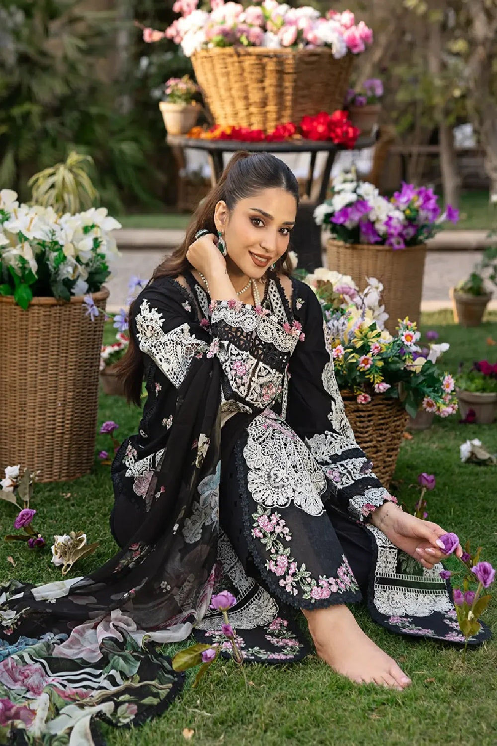 Elaf Premium - 3Pc Luxury Lawn Edition - Chifoon Printed Dupata - 702
