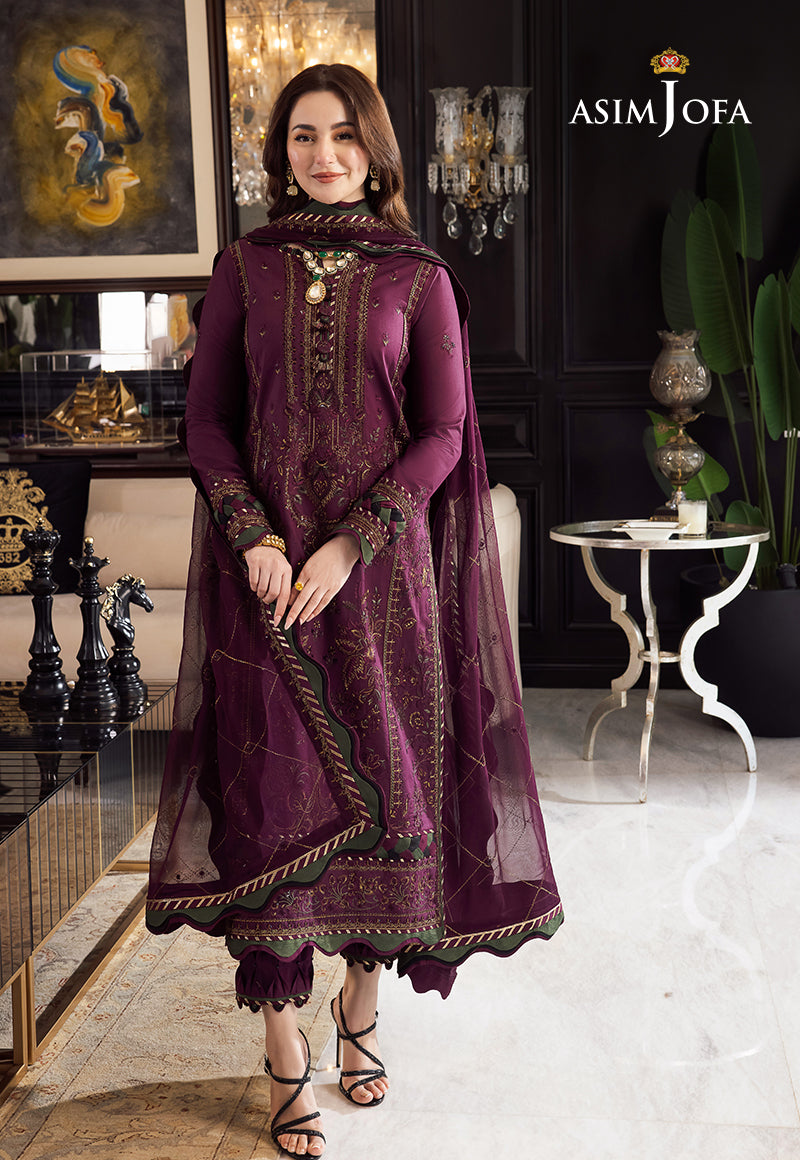 3PC - LAWN Embroidered With Chiffon Embroidered Dupatta - A668