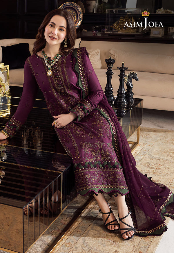 3PC - LAWN Embroidered With Chiffon Embroidered Dupatta - A668