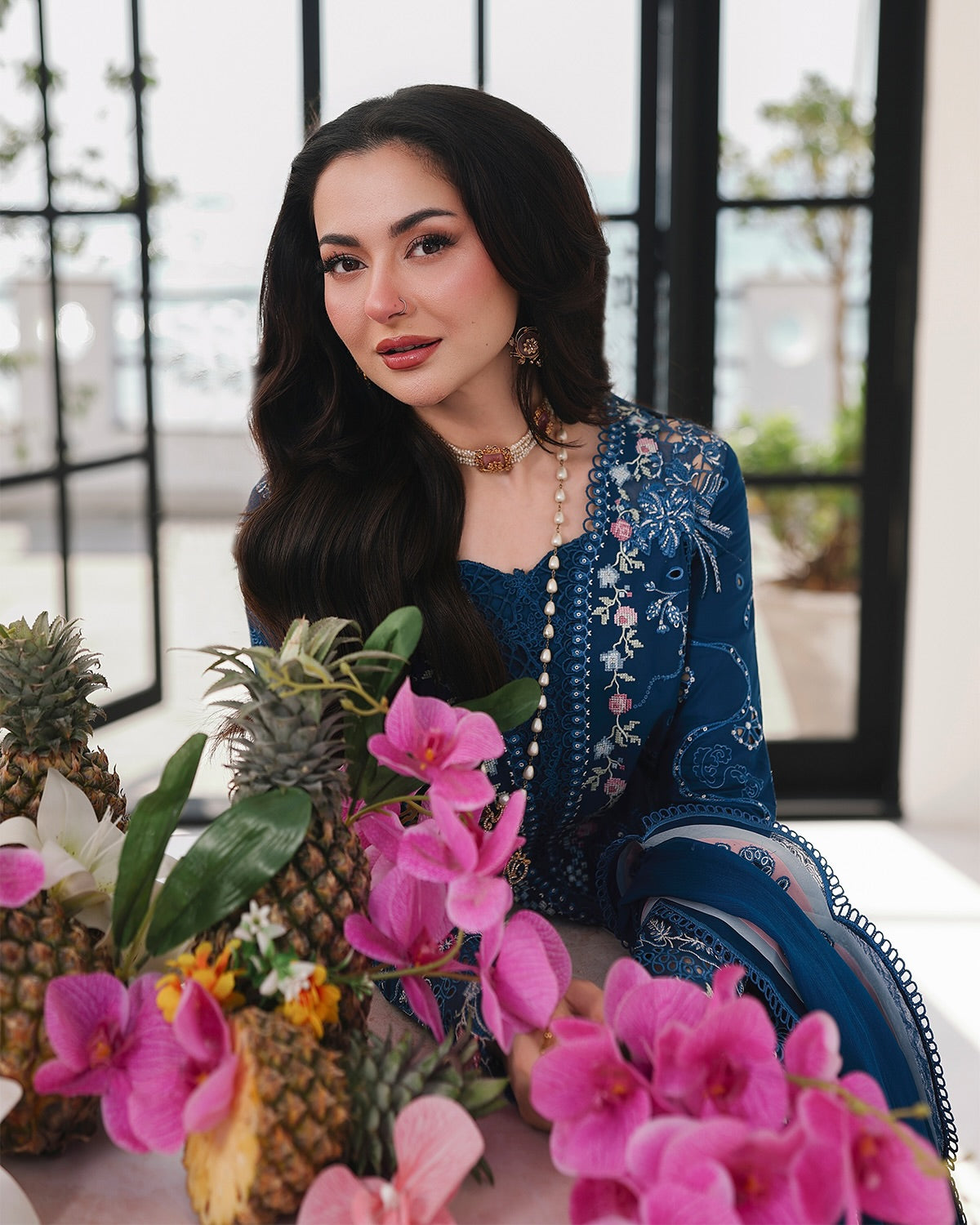 Qalamkar - Sahil Luxury Lawn Embrioidered Eid Collection - A713