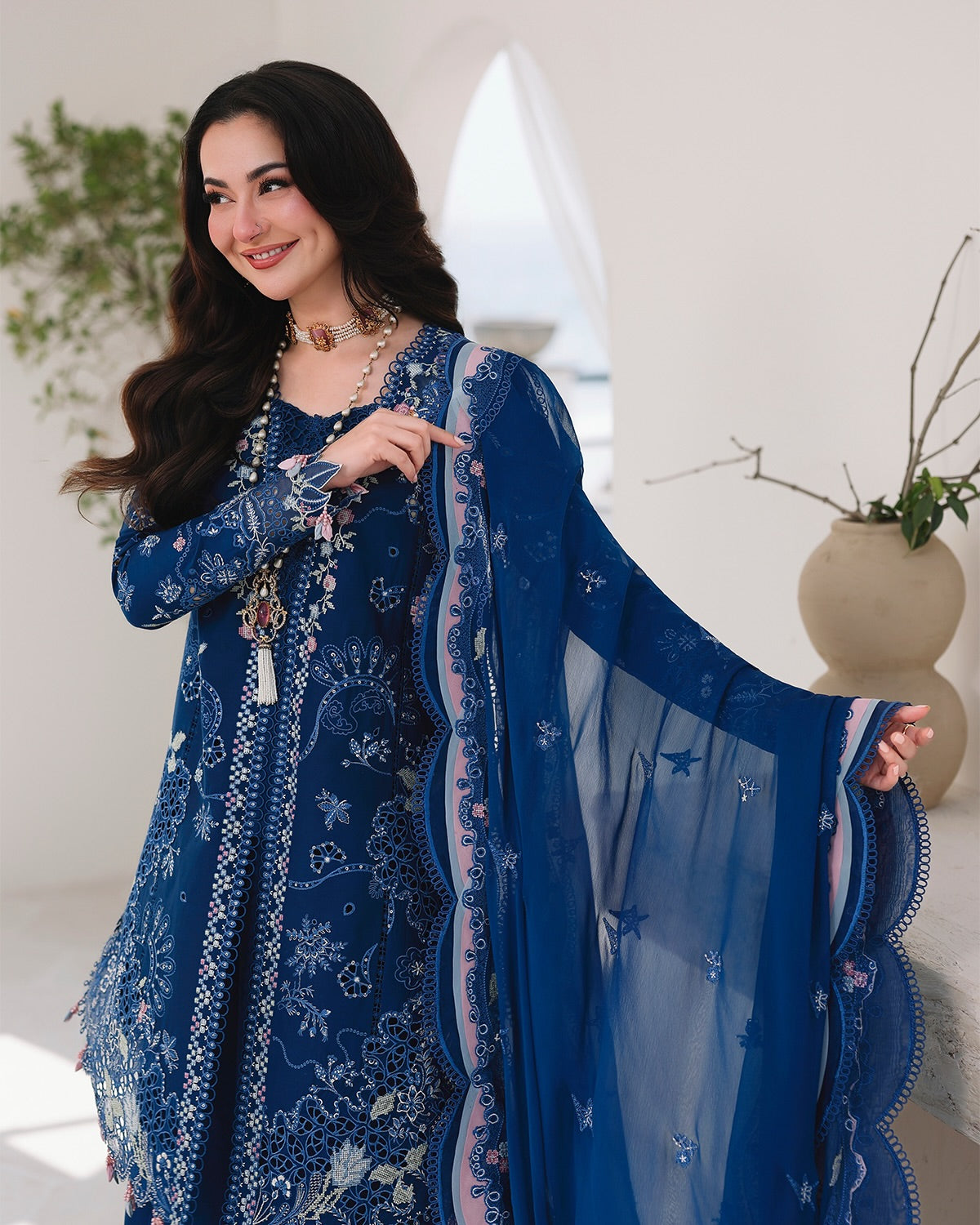 Qalamkar - Sahil Luxury Lawn Embrioidered Eid Collection - A713